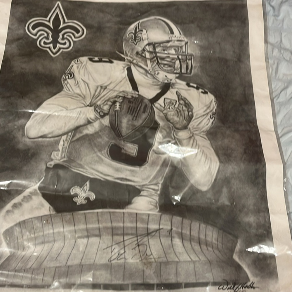 2010 Drew Brees Painting 16/500 numbered. Signed.